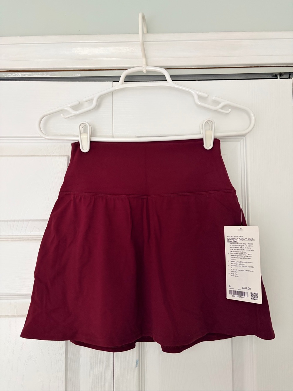 Lululemon Align Skirt size 6 NWT BURGUNDY BAY
